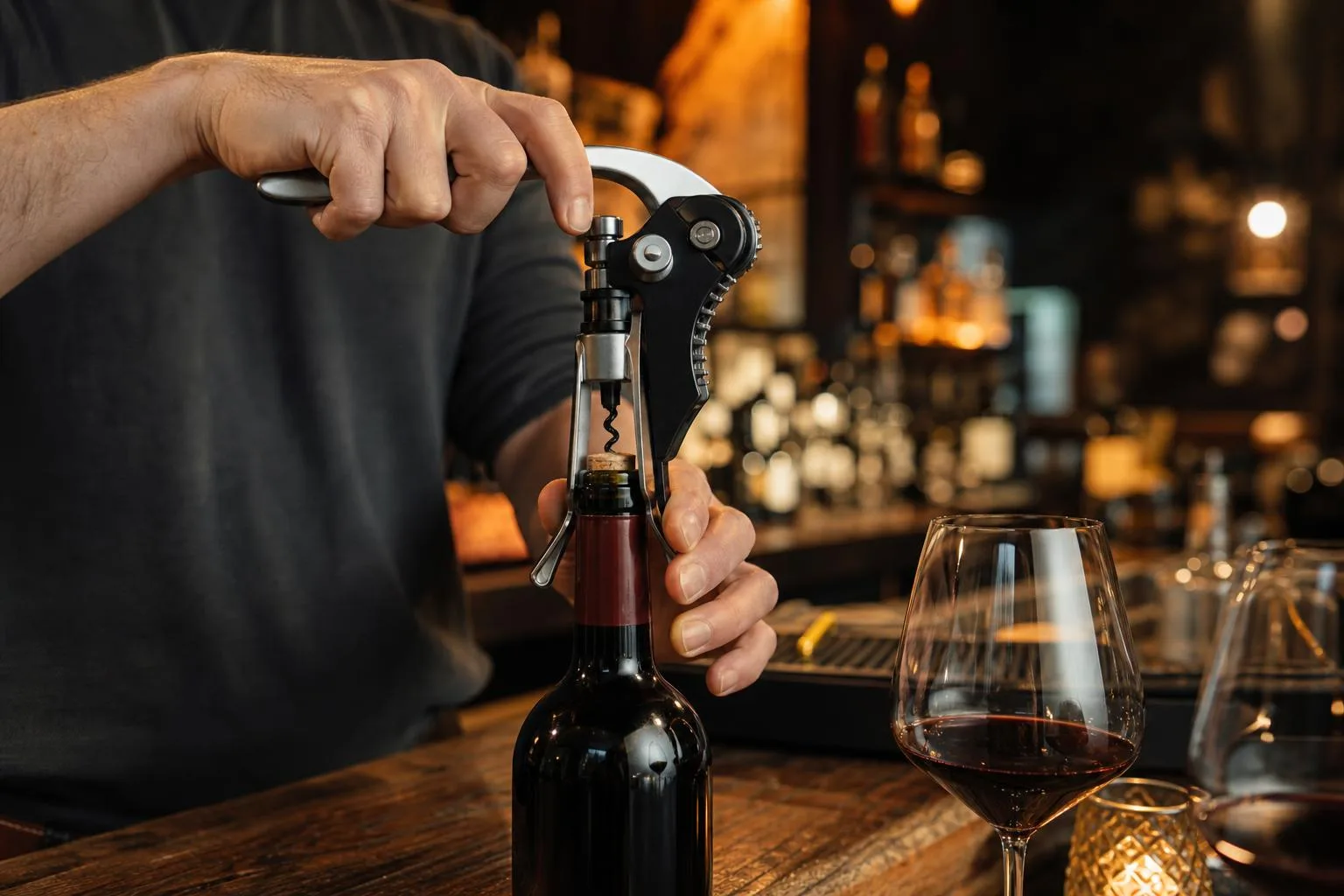 Wine Enthusiast 495 15 04 Wine Opener Review 2026 3 The Wine Enthusiast 495 15 04 shown in everyday use at home, as tested by FlightWineBar