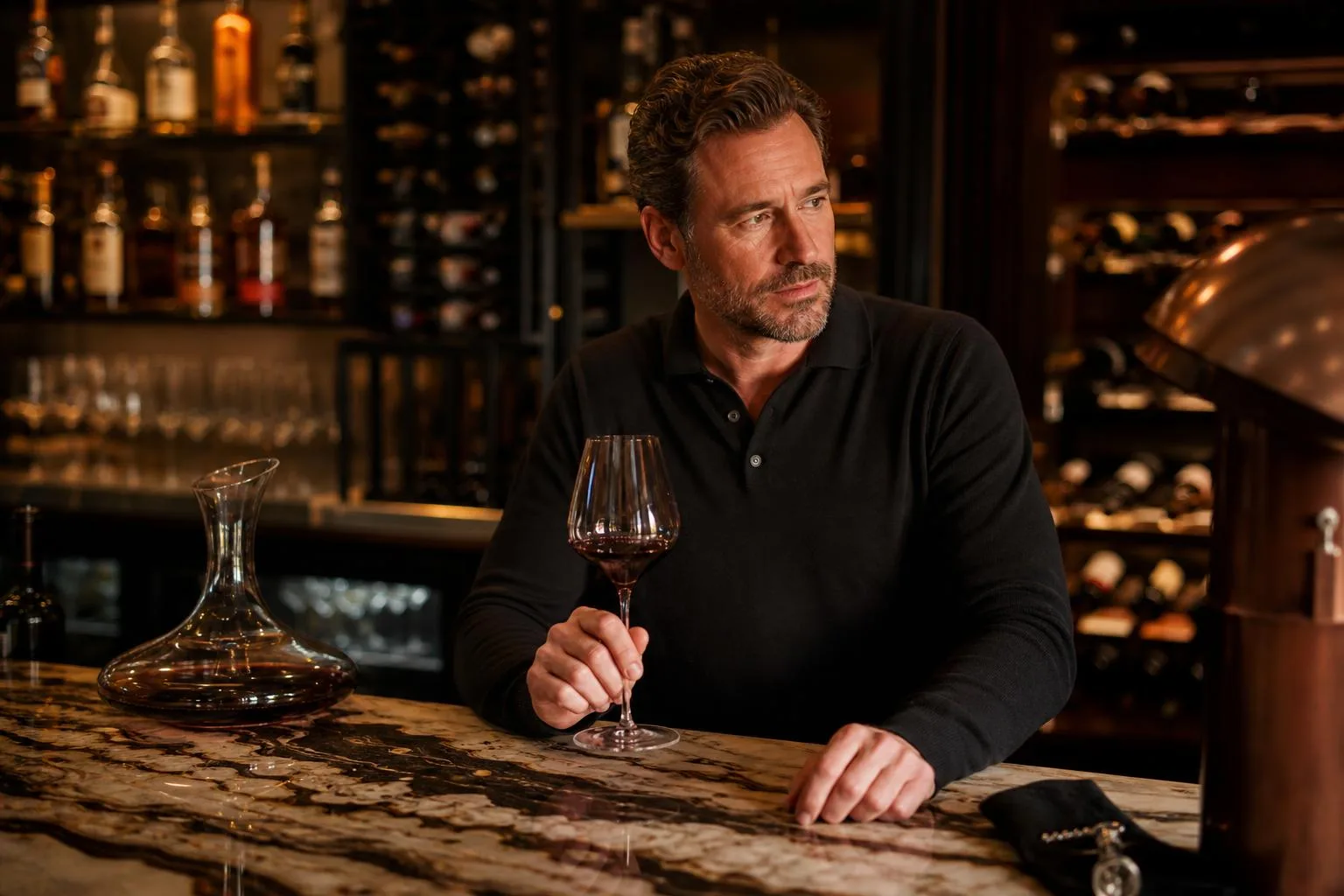 Close-up of the Wine Enthusiast build quality, materials and finish during our review