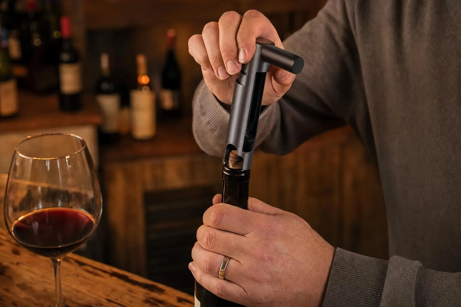 The Wine Ziz P01 shown in everyday use at home, as tested by FlightWineBar