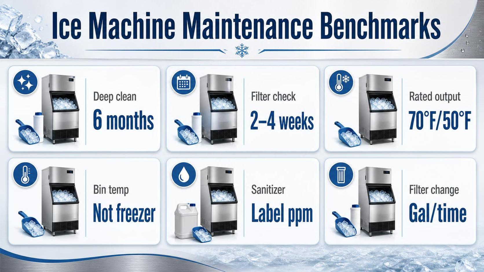 Ice Machine Maintenance Benchmarks — key facts at a glance