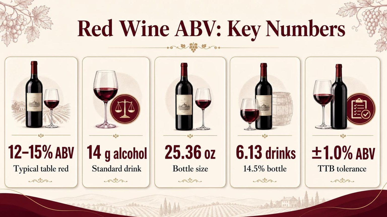 Red Wine ABV: Key Numbers — key facts at a glance