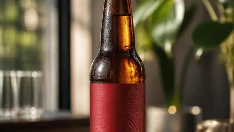 What Beer Has a Red Label on the Bottle?