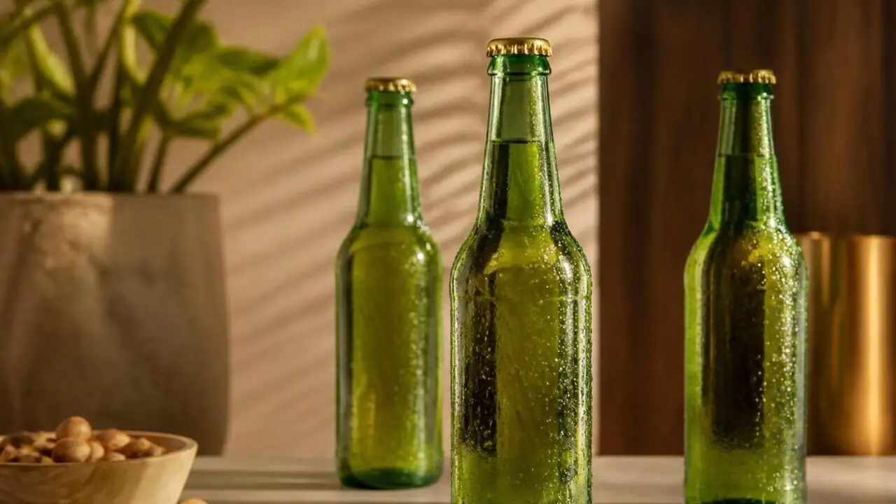 Beers in green bottles