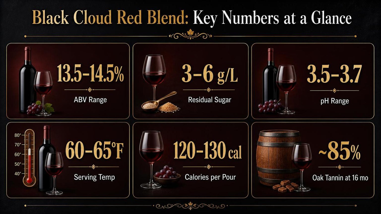 Black Cloud Red Blend: Key Numbers at a Glance — key facts at a glance