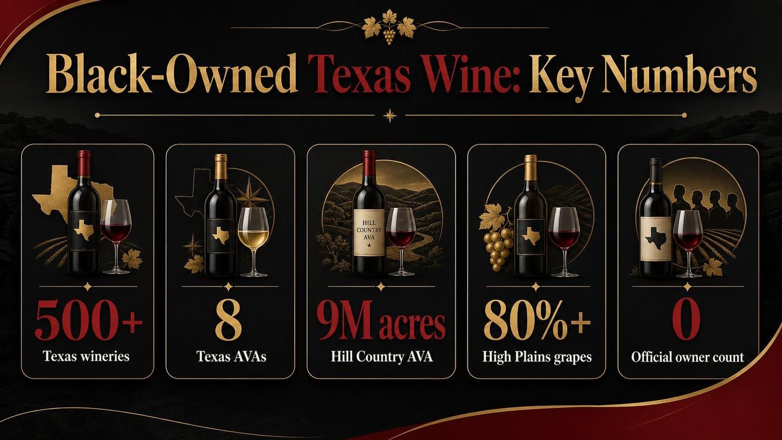 Black-Owned Wineries in Texas Worth Visiting 1 Black-Owned Texas Wine: Key Numbers — key facts at a glance