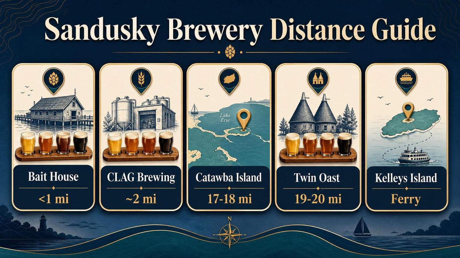 Sandusky Brewery Distance Guide — key facts at a glance