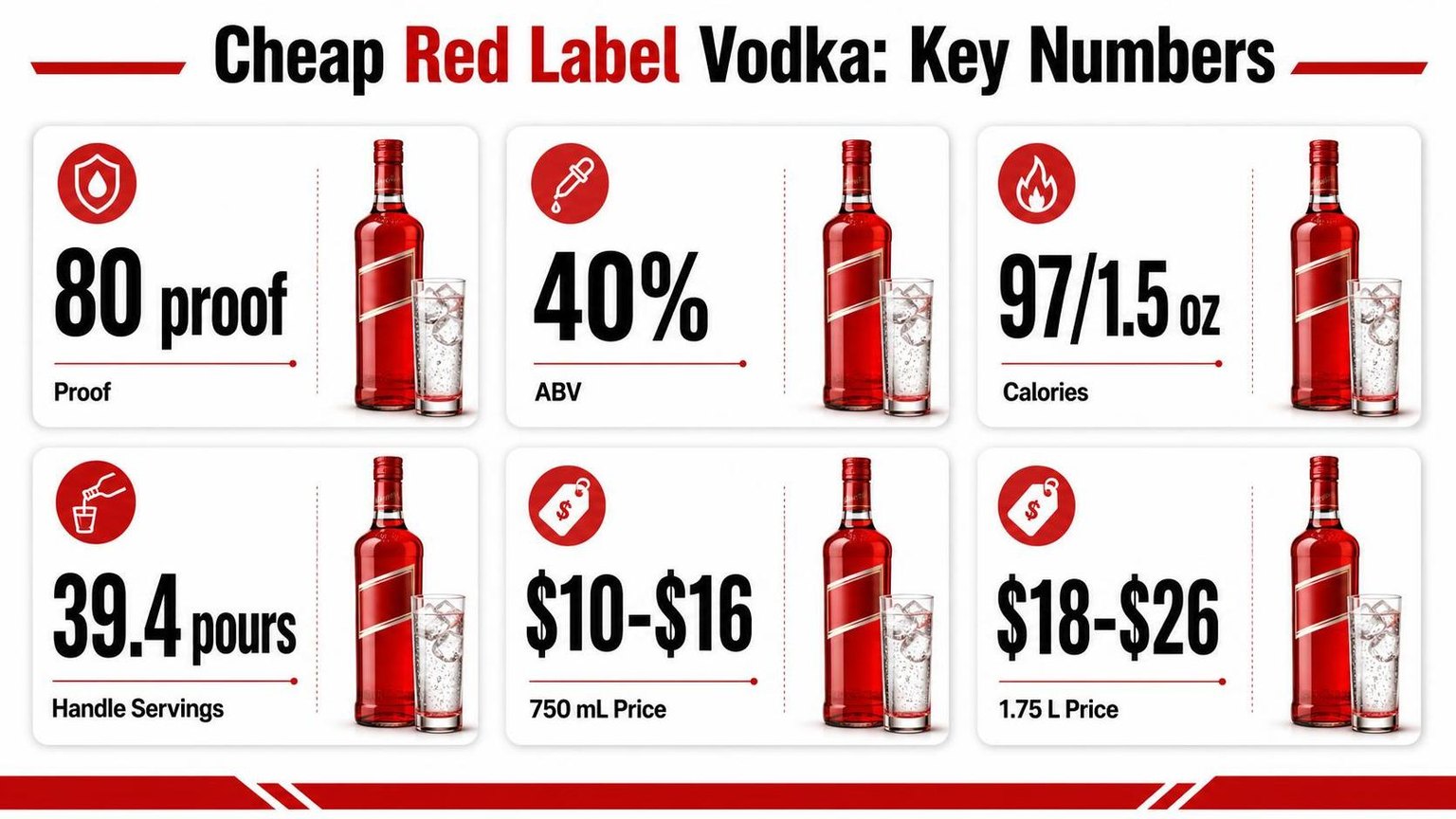 Cheap Vodka with a Red Label for Your Bar 1 Cheap Red Label Vodka: Key Numbers — key facts at a glance