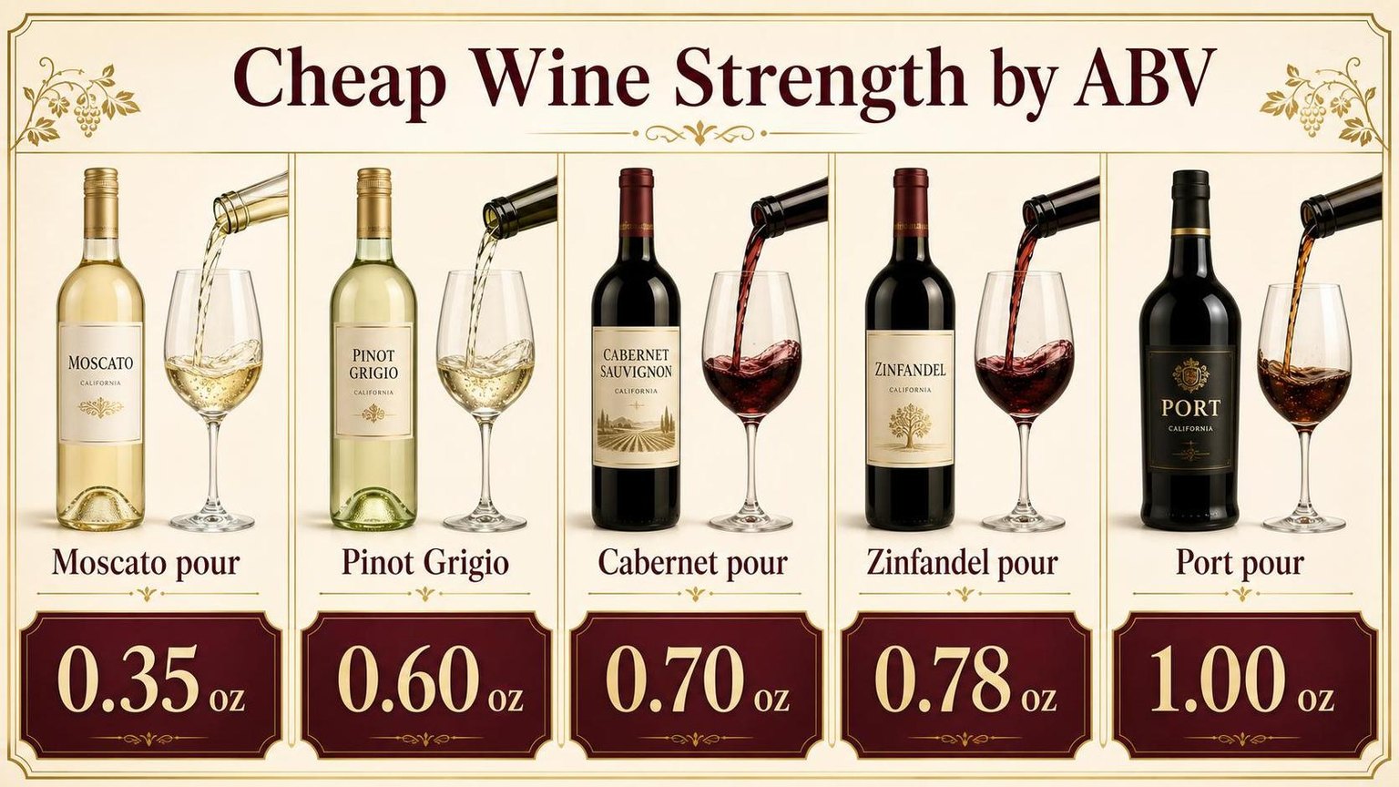 Cheap Wine Strength by ABV — a visual summary of the figures