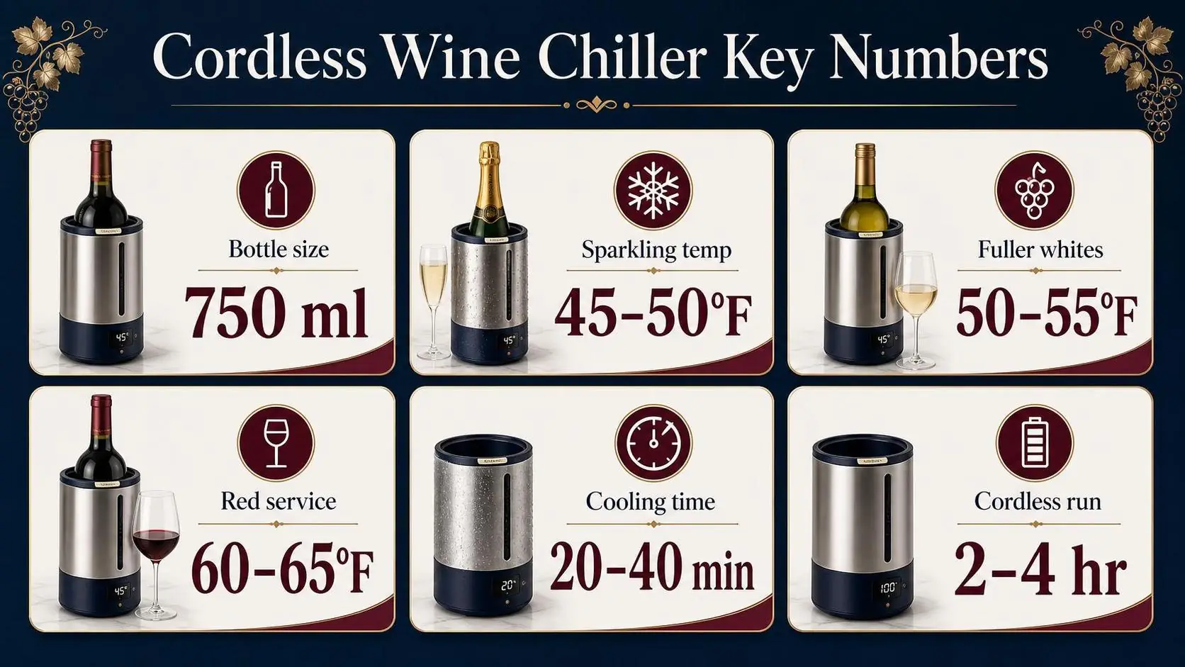 Cordless Wine Chiller: The Complete 2026 Guide to Perfect Cooling 1 Cordless Wine Chiller Key Numbers — key facts at a glance
