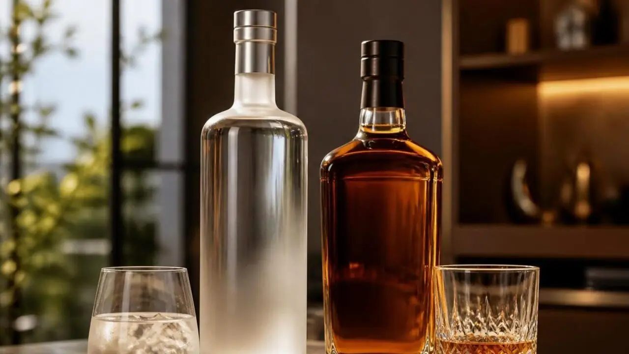 Difference between vodka and whiskey