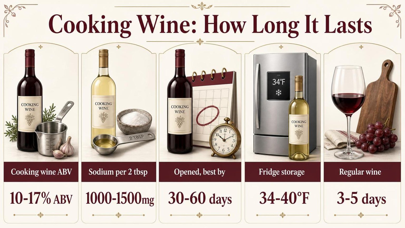 Cooking Wine: How Long It Lasts — key facts at a glance