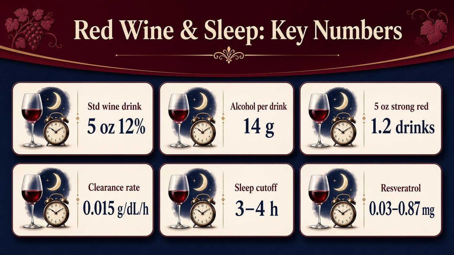Red Wine & Sleep: Key Numbers — key facts at a glance