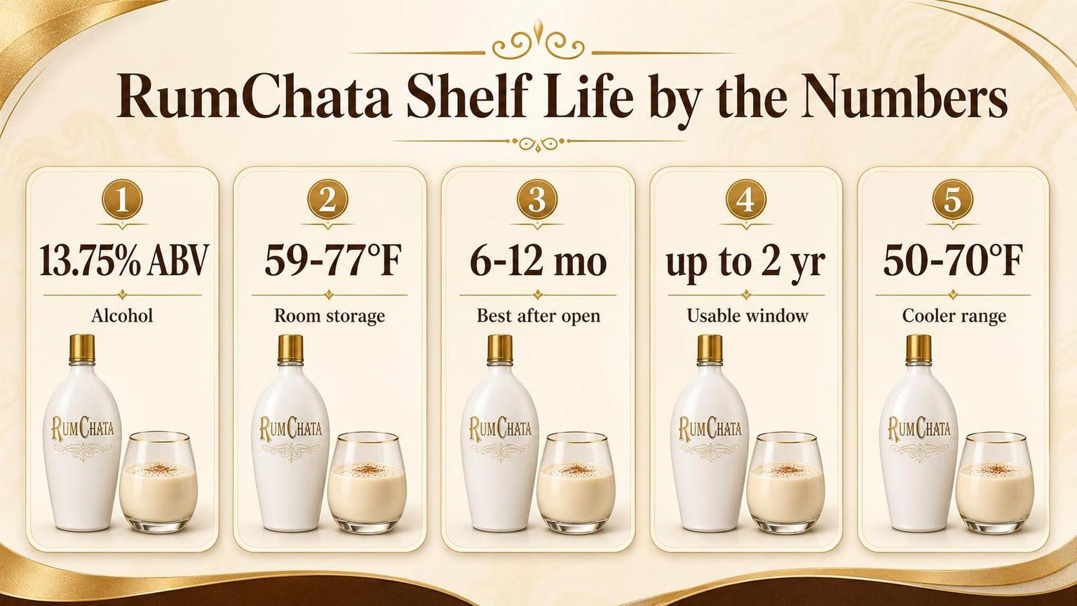 RumChata Shelf Life by the Numbers — key facts at a glance