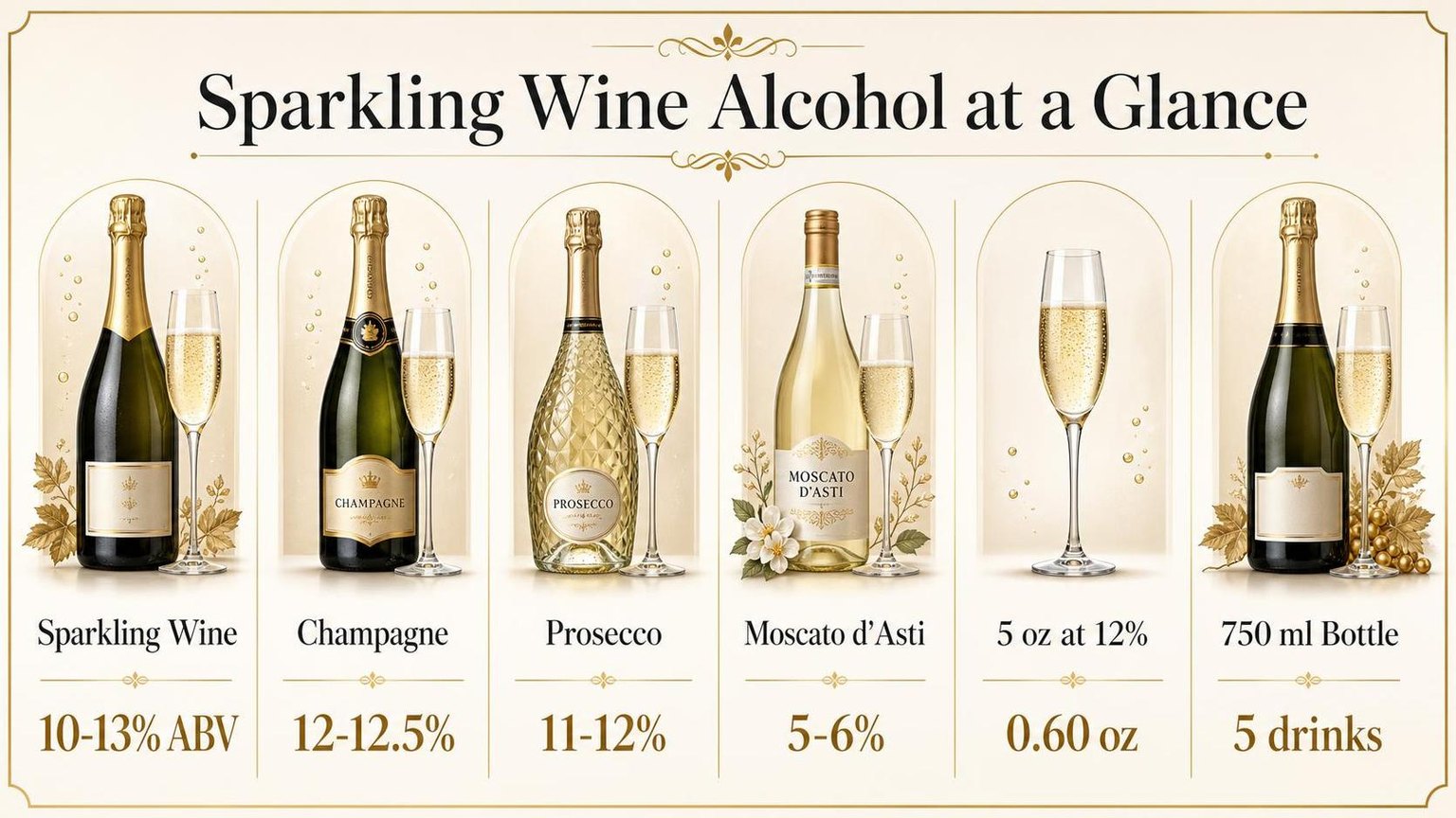 Sparkling Wine Alcohol at a Glance — key facts at a glance