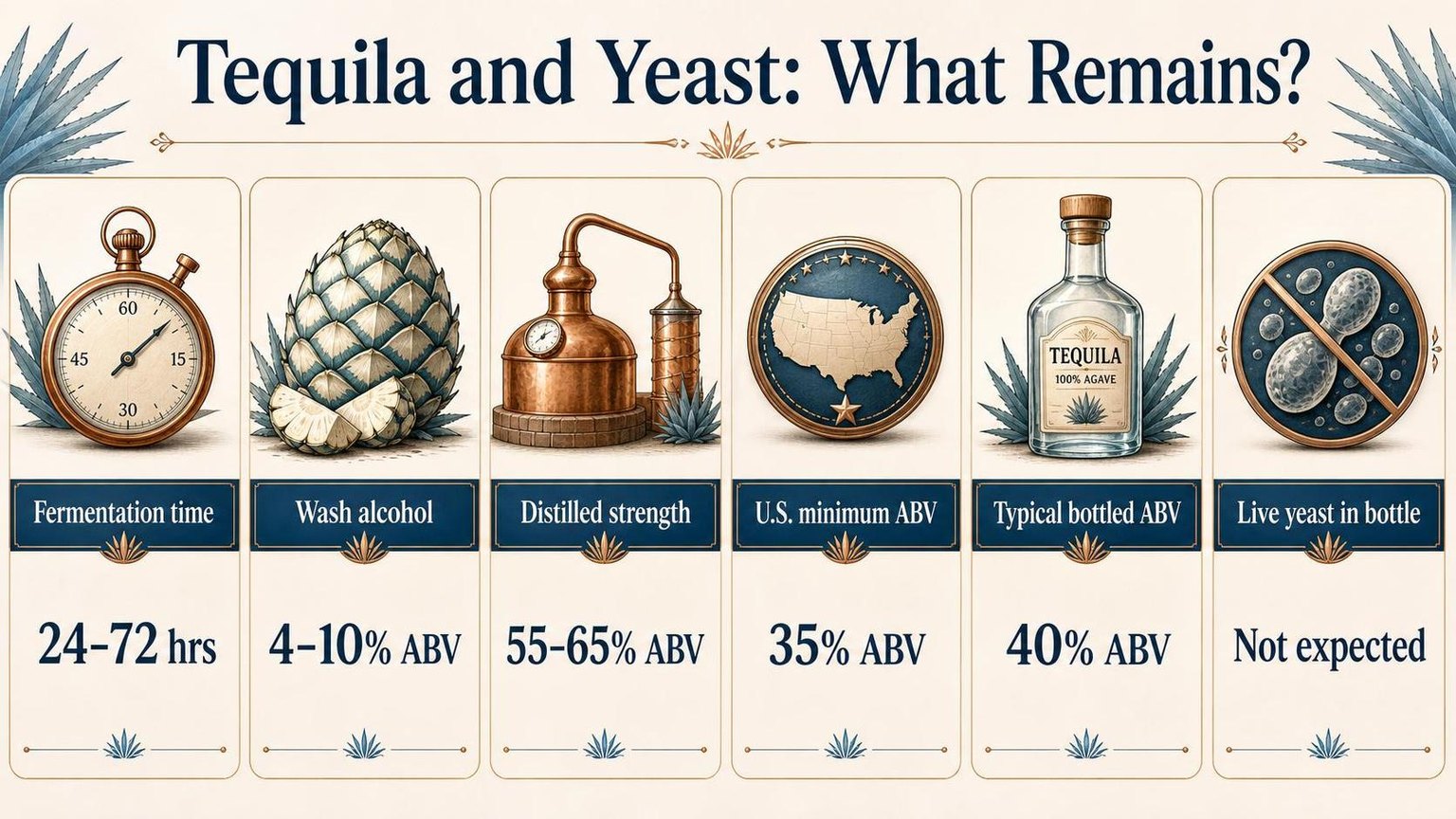 Tequila and Yeast: What Remains? — a visual summary of the figures