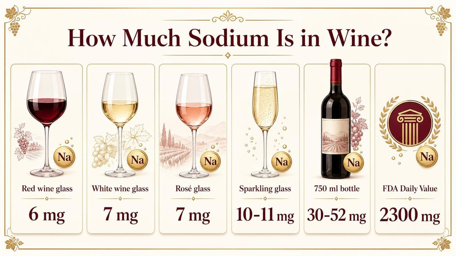 How Much Sodium Is in Wine? — key facts at a glance