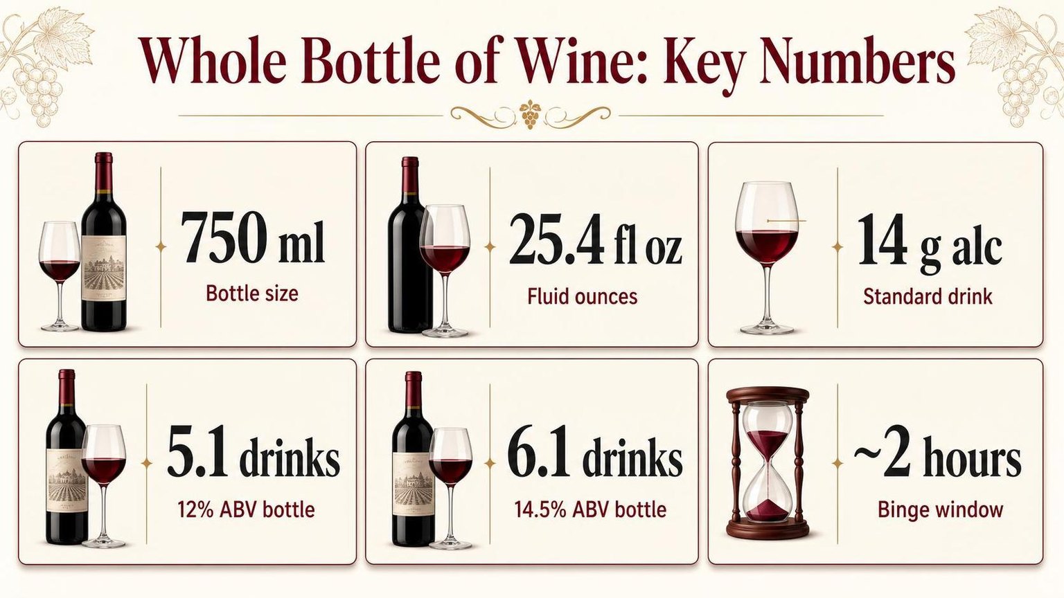 Whole Bottle of Wine: Key Numbers — key facts at a glance