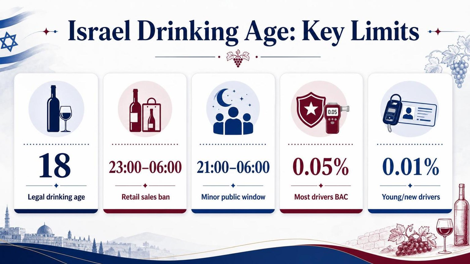 What Is the Legal Drinking Age in Israel? 1 Israel Drinking Age: Key Limits — key facts at a glance