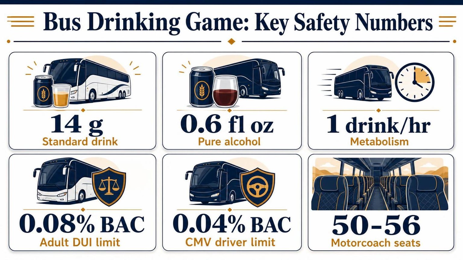 Bus Drinking Game: Key Safety Numbers — key facts at a glance