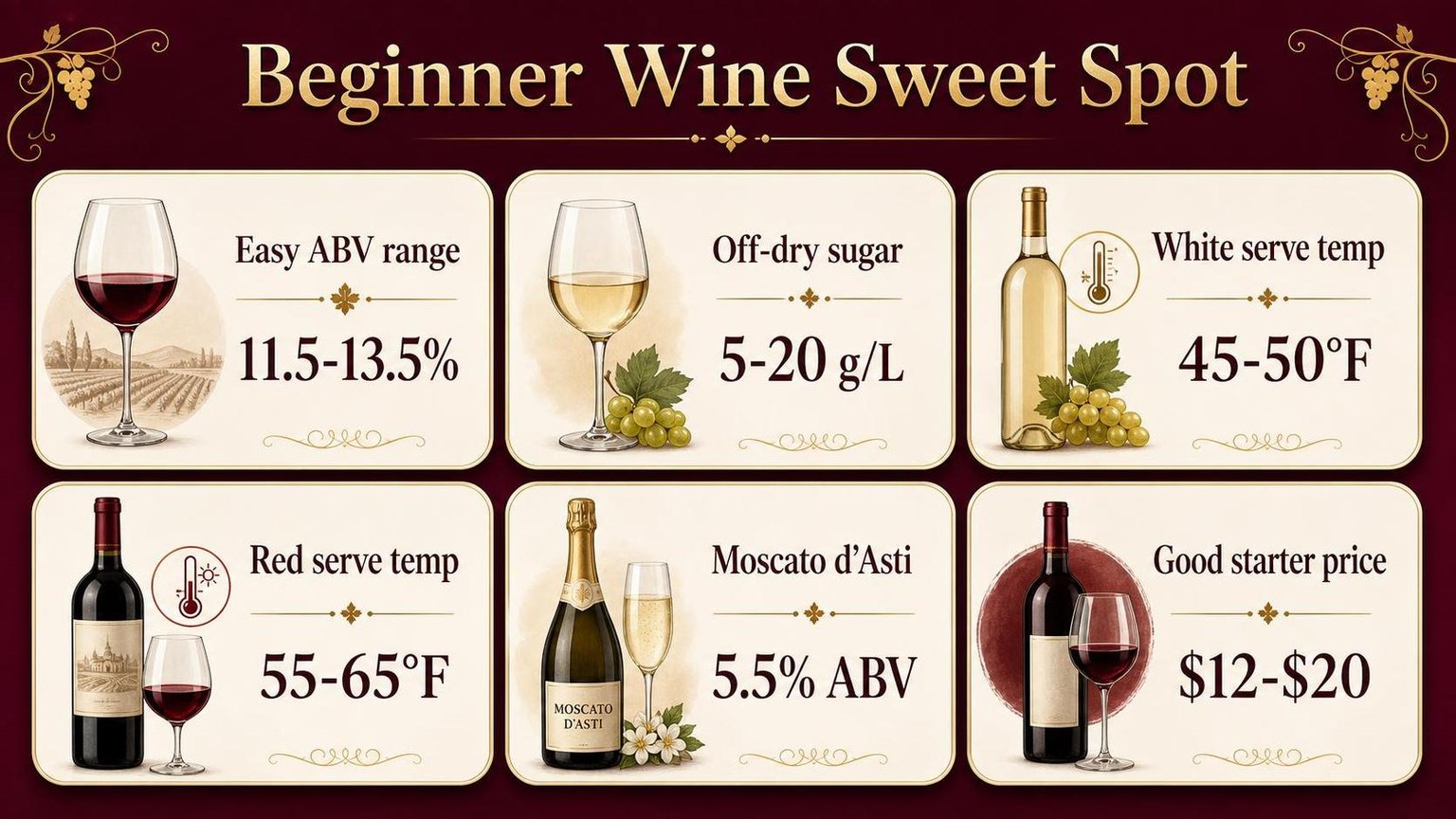 Beginner Wine Sweet Spot — key facts at a glance