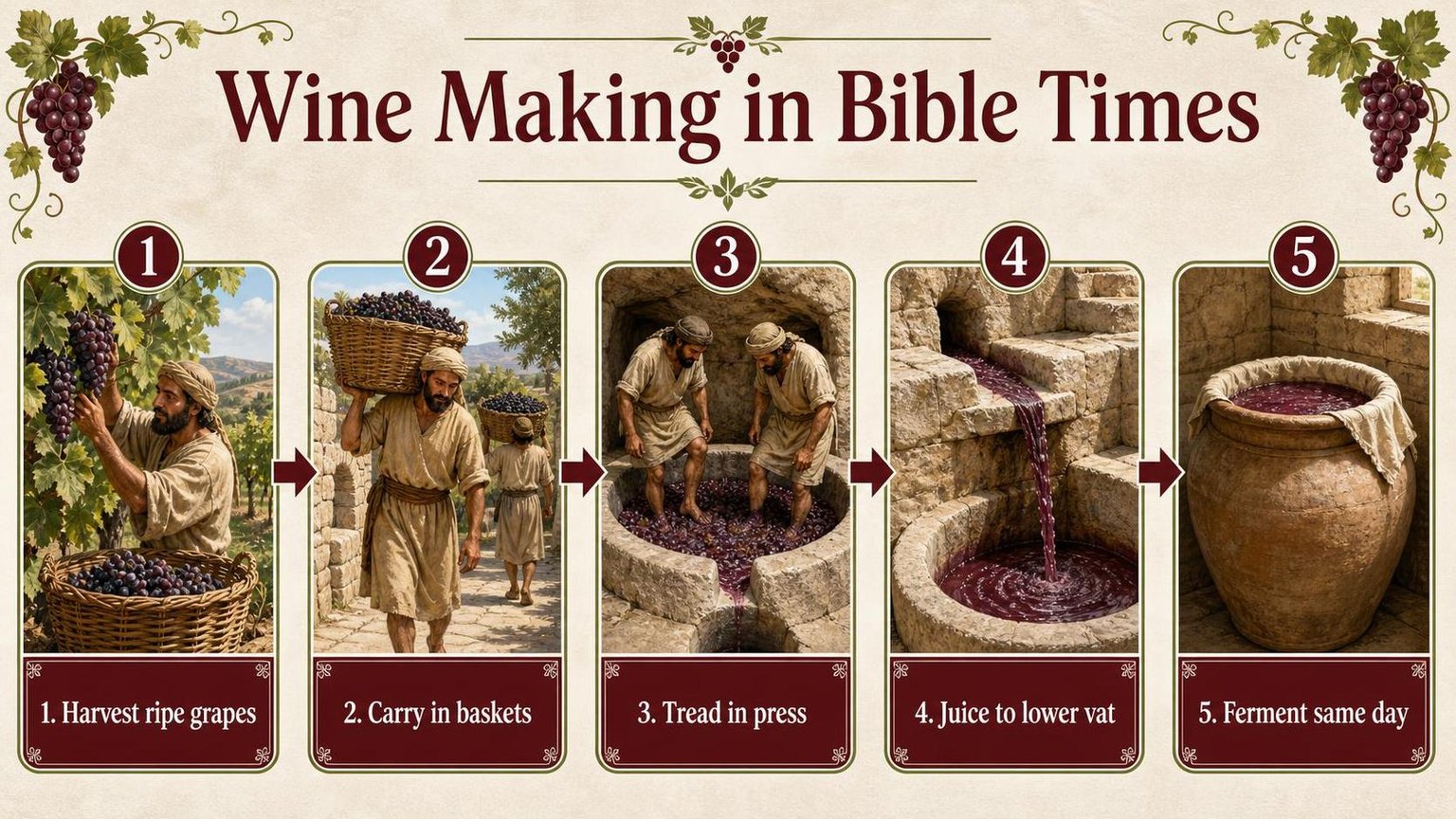 Wine Making in Bible Times — key facts at a glance