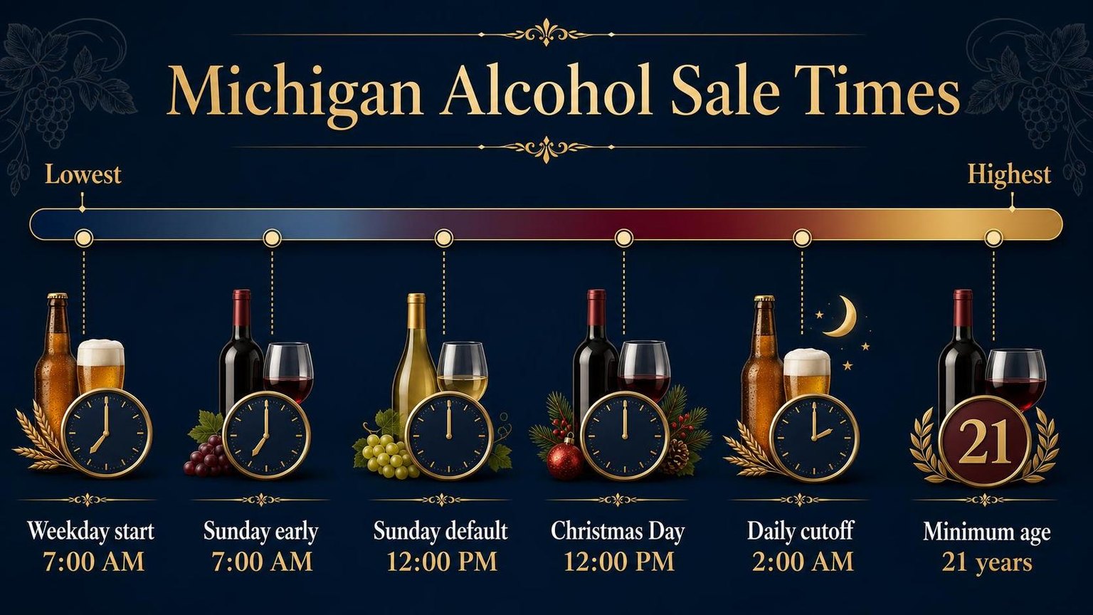 How Early Can You Buy Alcohol in Michigan? 1 Michigan Alcohol Sale Times — key facts at a glance