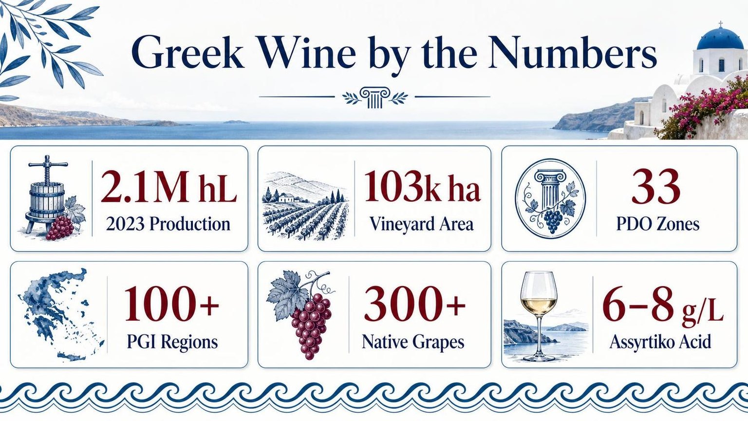 How Greek It Is Too? 1 Greek Wine by the Numbers — key facts at a glance