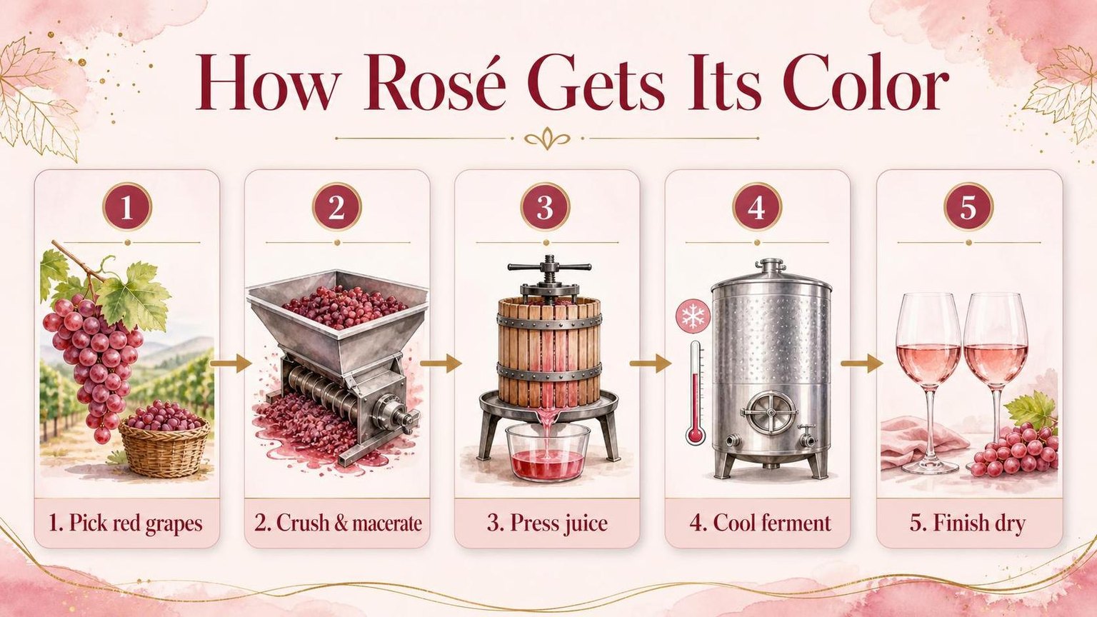 How Rosé Gets Its Color — key facts at a glance