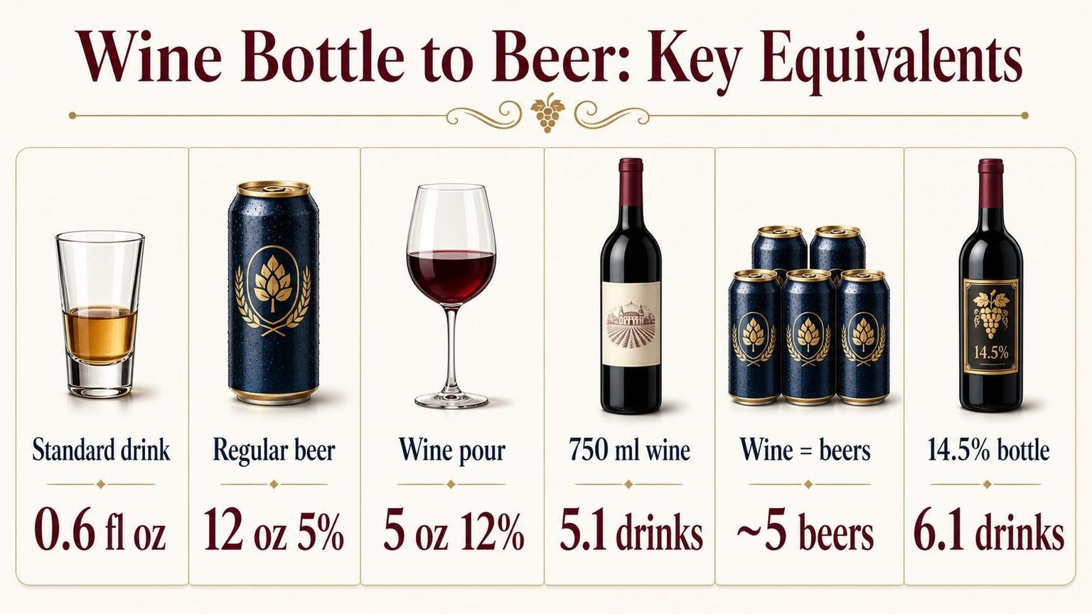 Wine Bottle to Beer: Key Equivalents — key facts at a glance