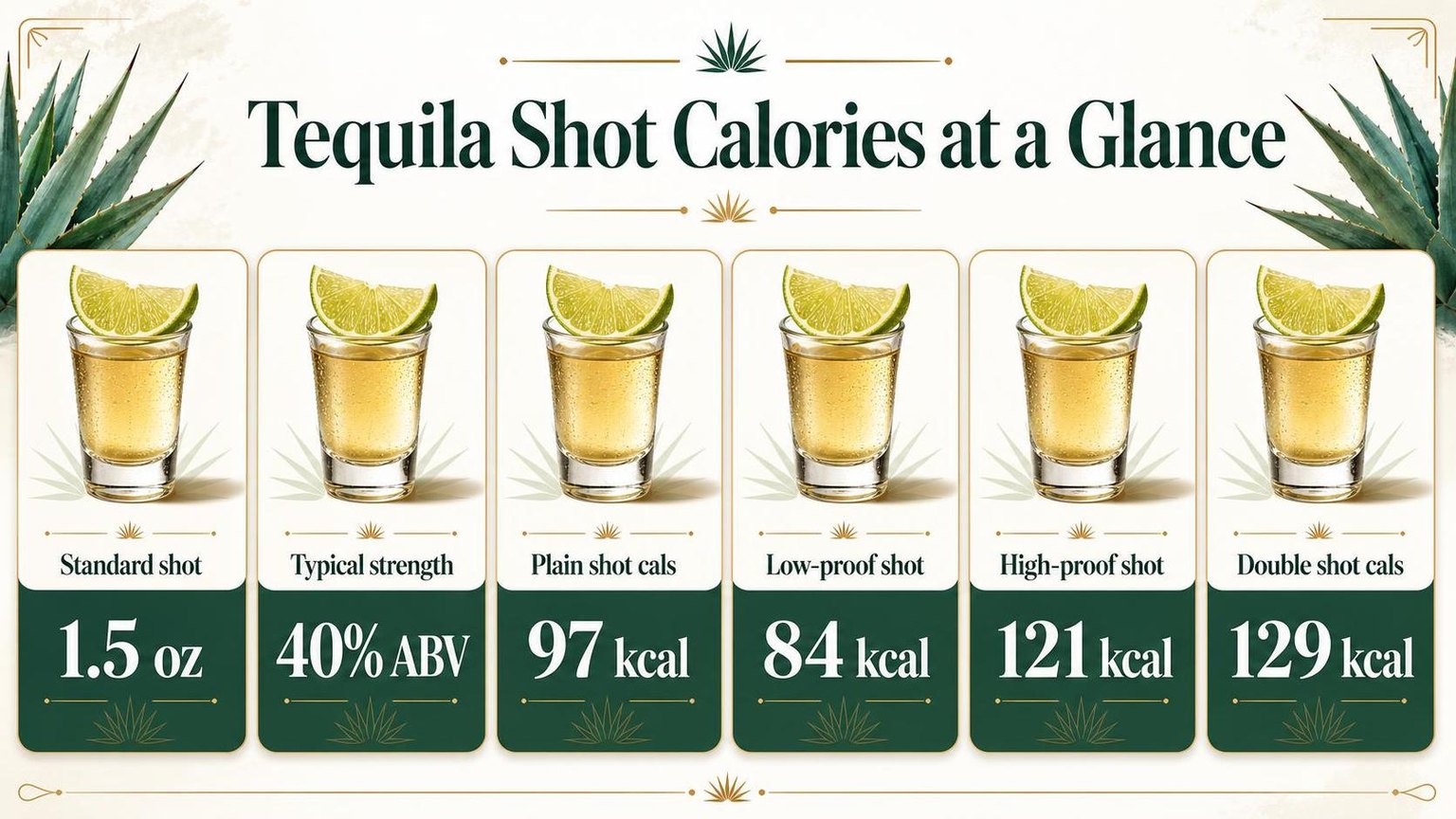 Tequila Shot Calories at a Glance — key facts at a glance