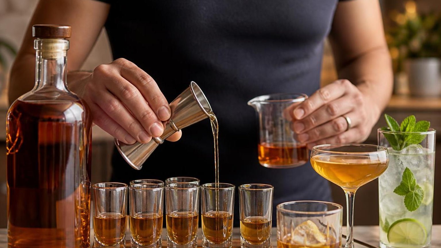 How Many Drinks In A Pint Of Rum?, broken down step by step
