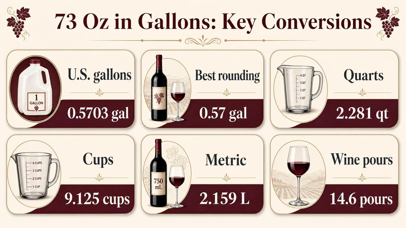 How Many Gallons Is 73 Oz? 1 73 Oz in Gallons: Key Conversions — key facts at a glance