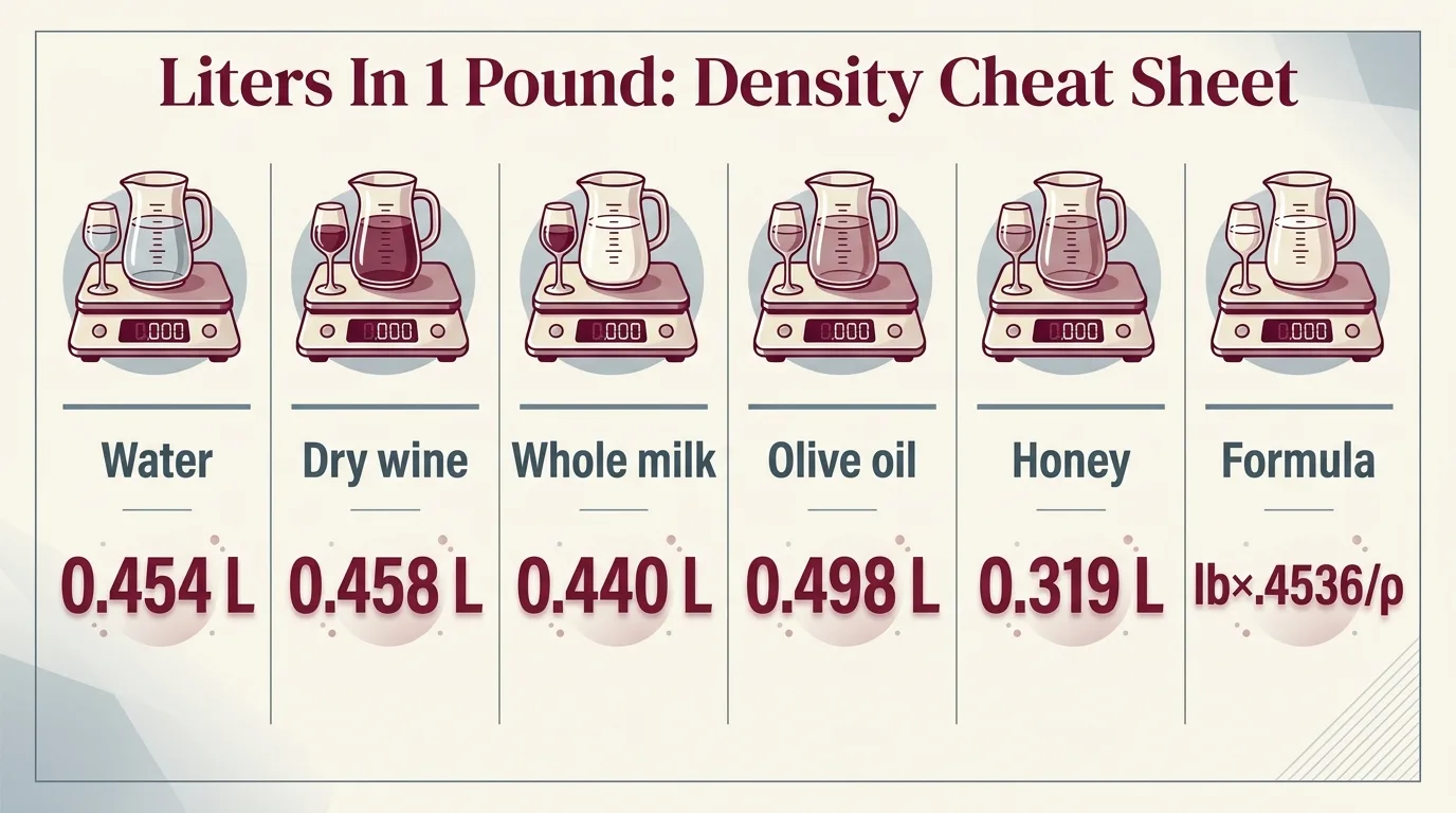 Liters In 1 Pound: Density Cheat Sheet — key facts at a glance