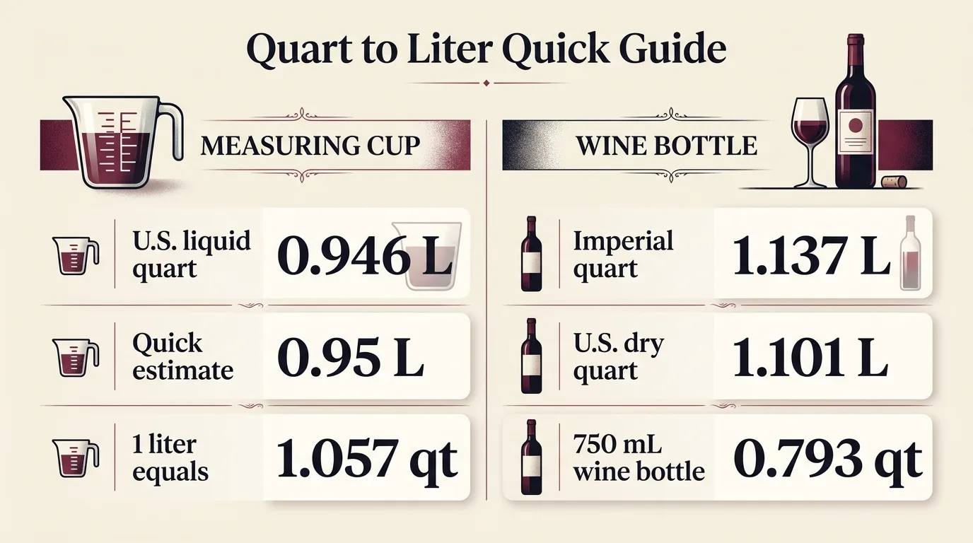 How Many Liters Makes A Quart? 1 Quart to Liter Quick Guide — key facts at a glance