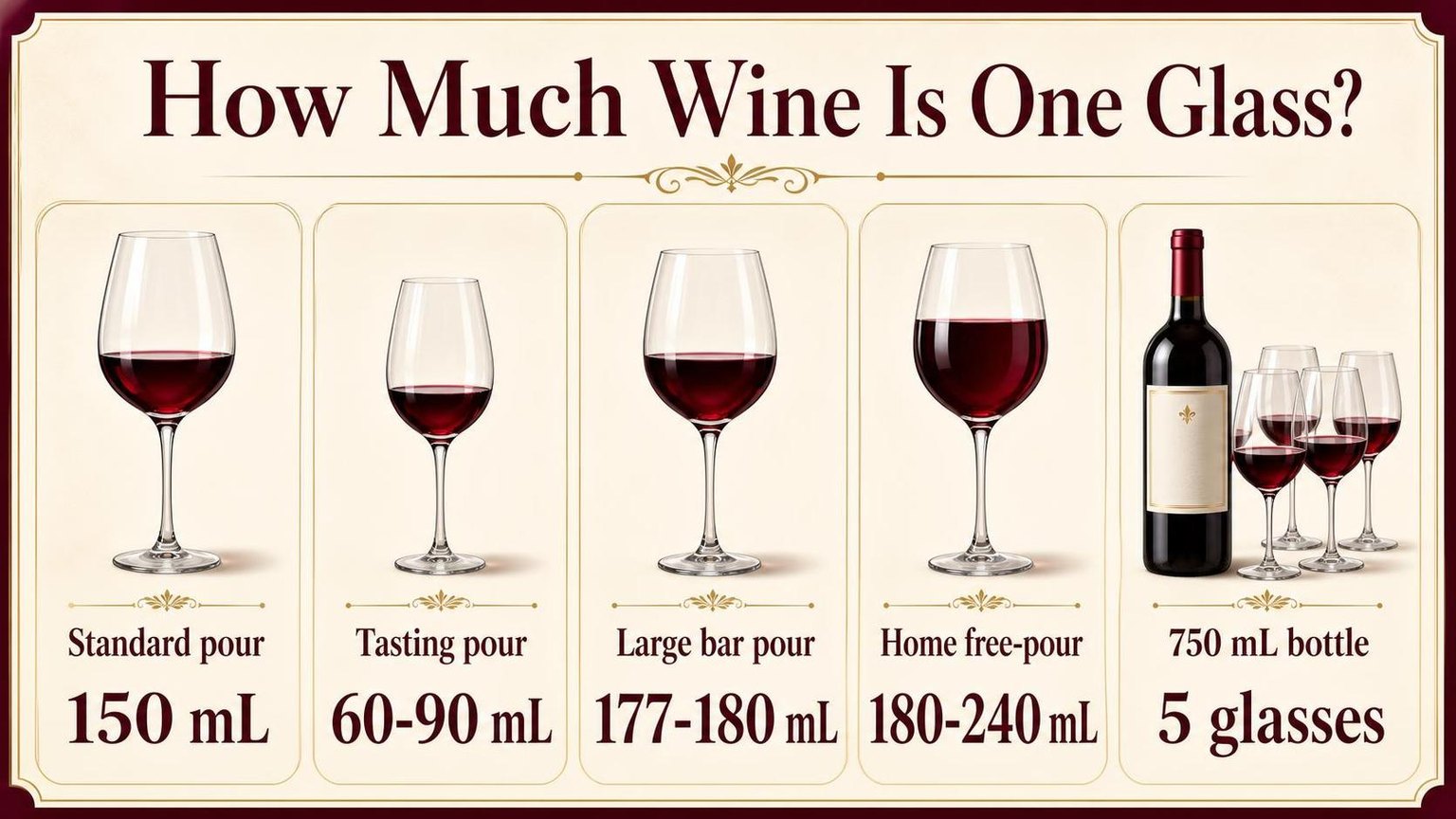 How Many Milliliters in a Glass of Wine? 1 How Much Wine Is One Glass? — key facts at a glance