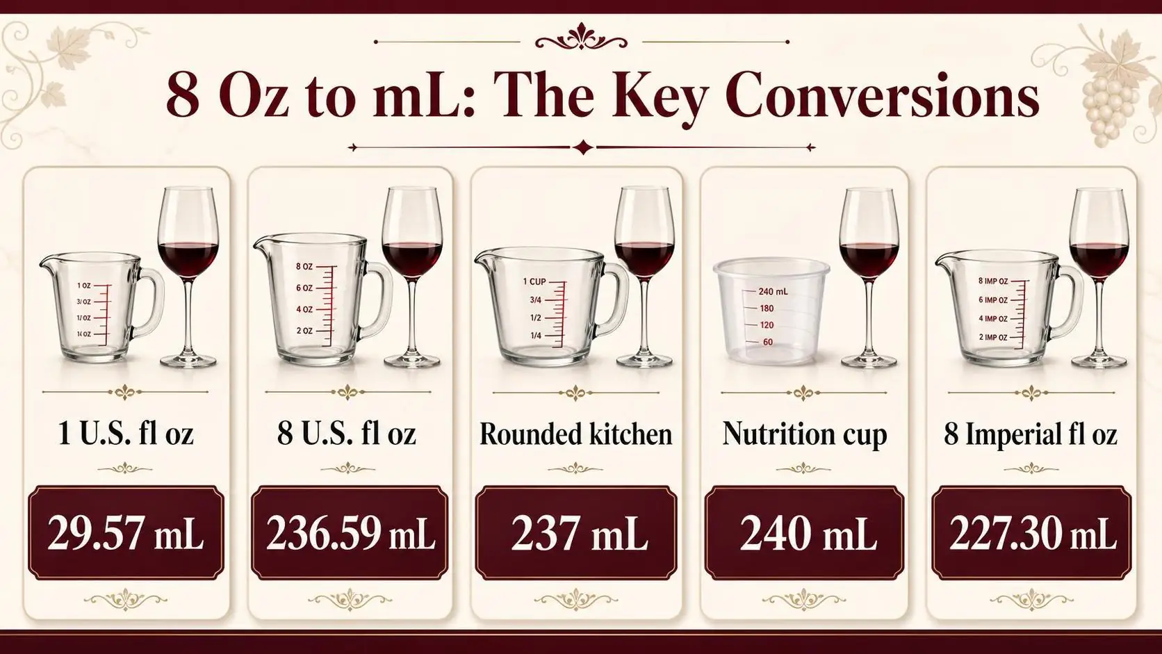 8 Oz to mL: The Key Conversions — key facts at a glance