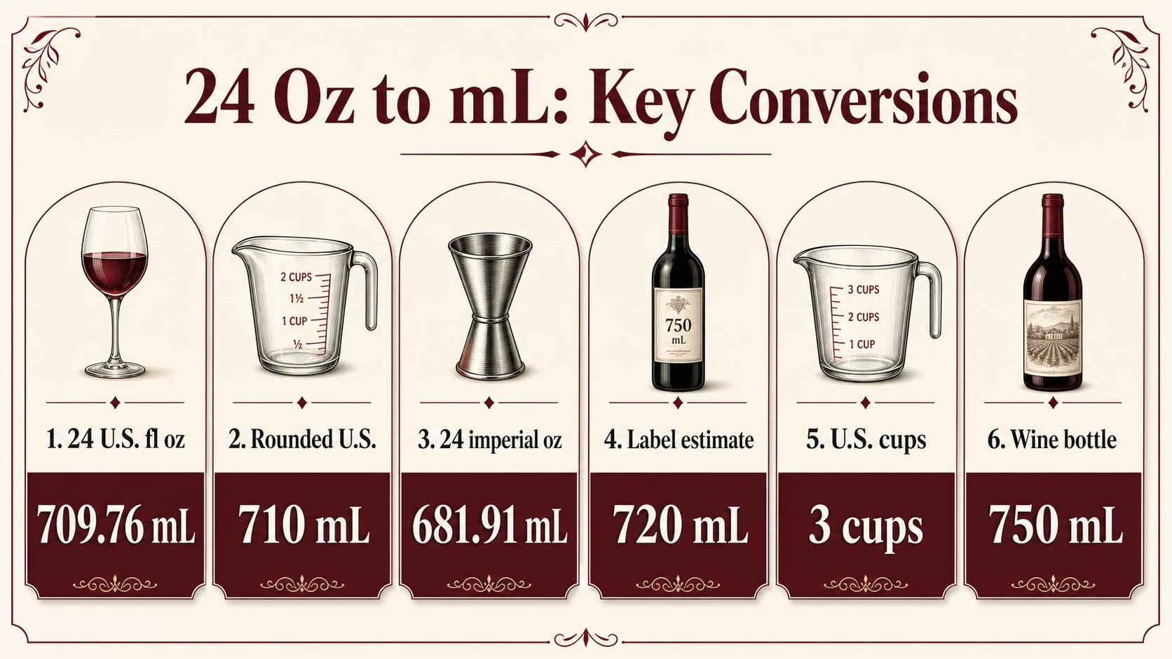 How Many Ml Is 24 Oz? 1 24 Oz to mL: Key Conversions — key facts at a glance