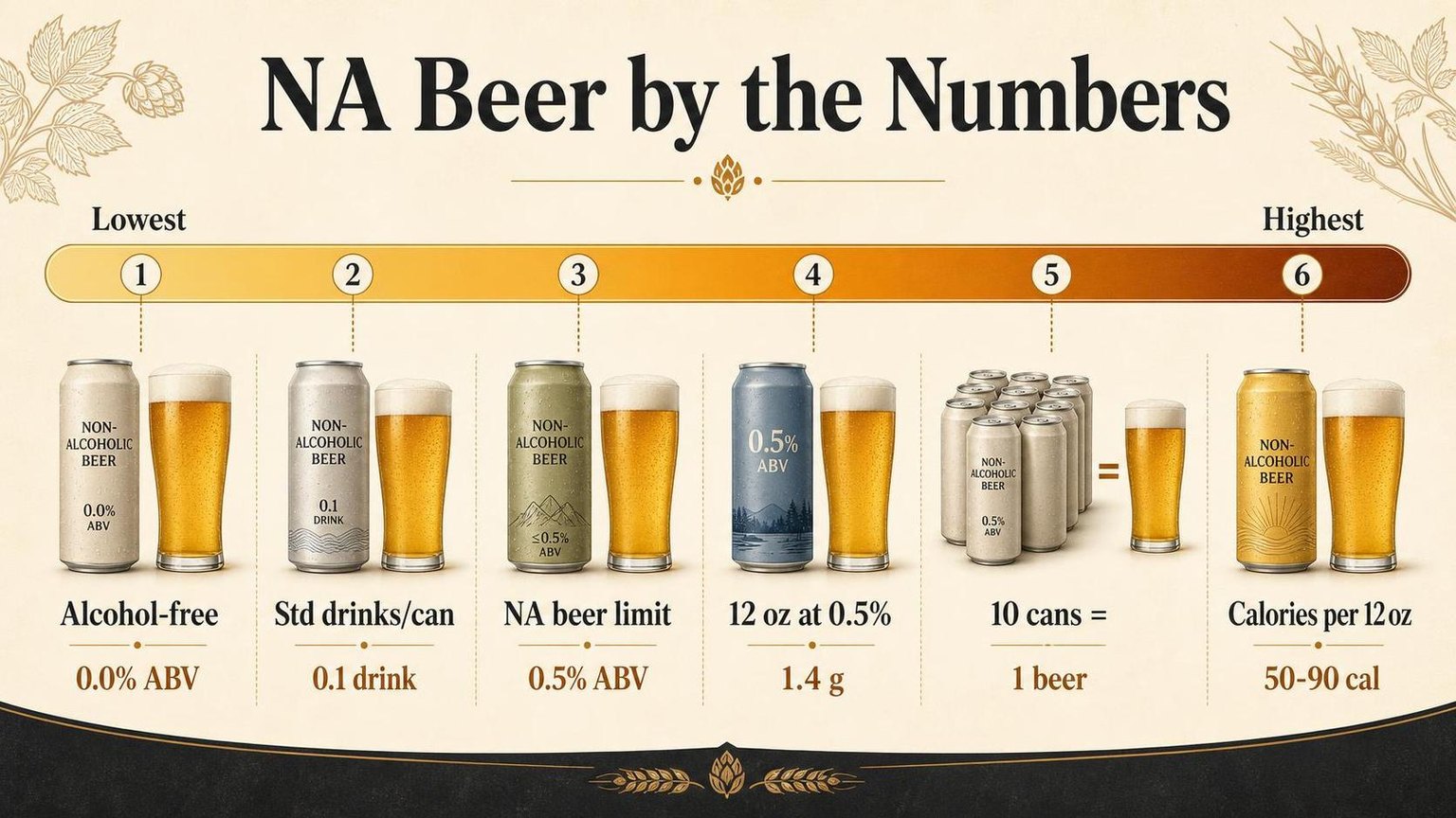 How Many Non Alcoholic Beers Can You Drink? 1 NA Beer by the Numbers — key facts at a glance