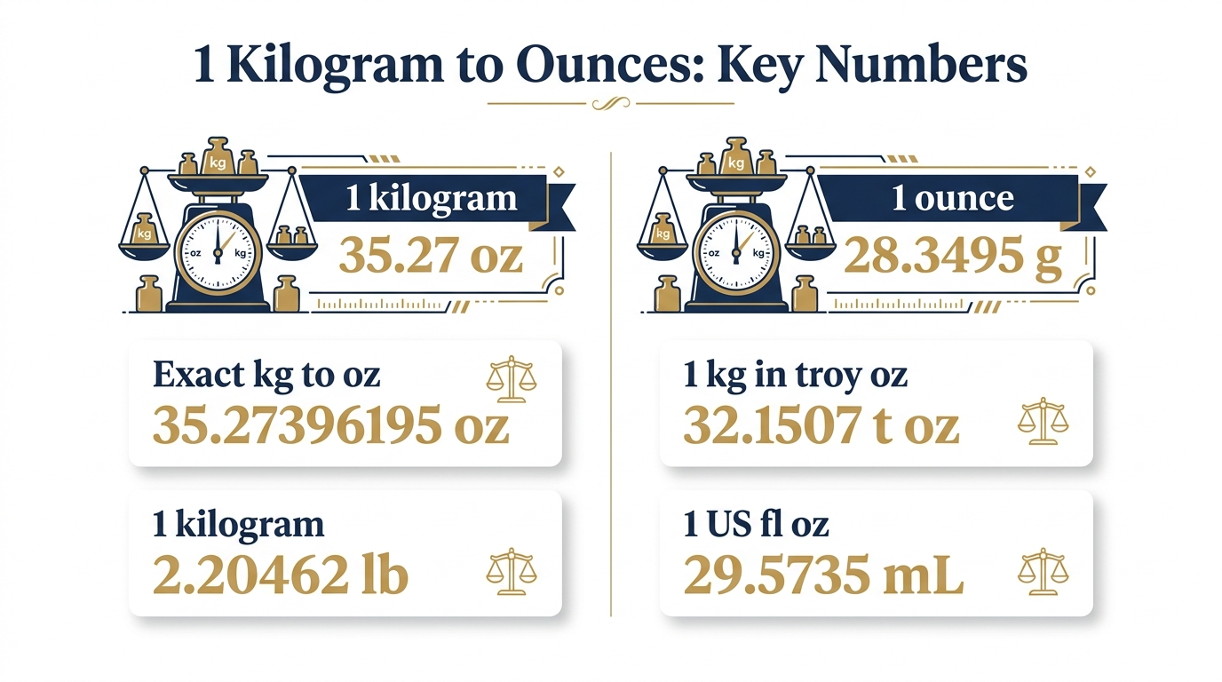 How Many Ounces In 1 Kg? 1 1 Kilogram to Ounces: Key Numbers — key facts at a glance