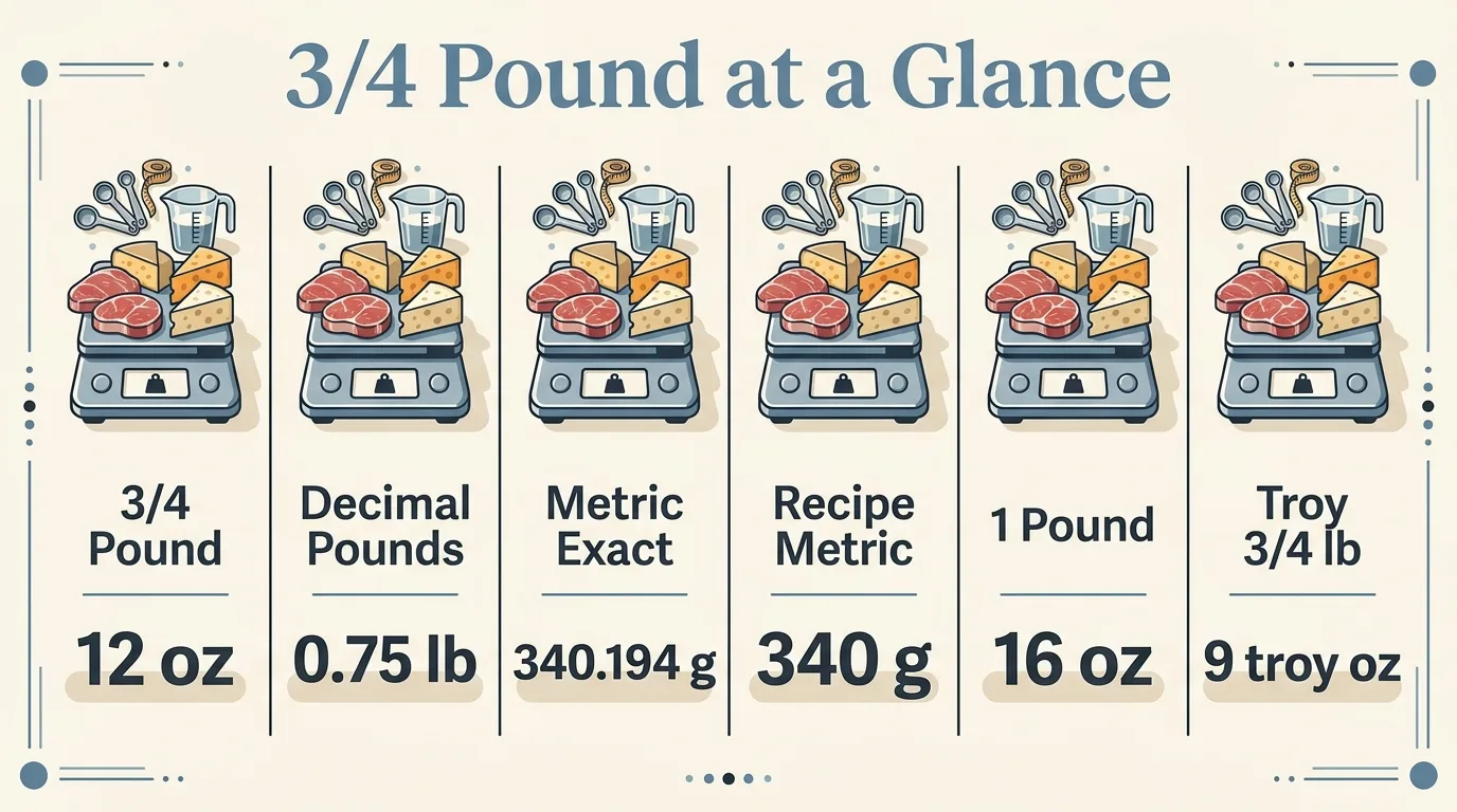 3/4 Pound at a Glance — key facts at a glance