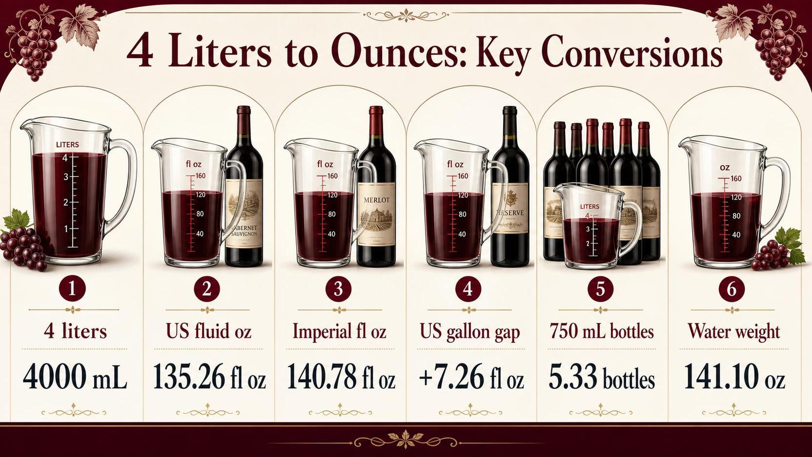 4 Liters to Ounces: Key Conversions — key facts at a glance