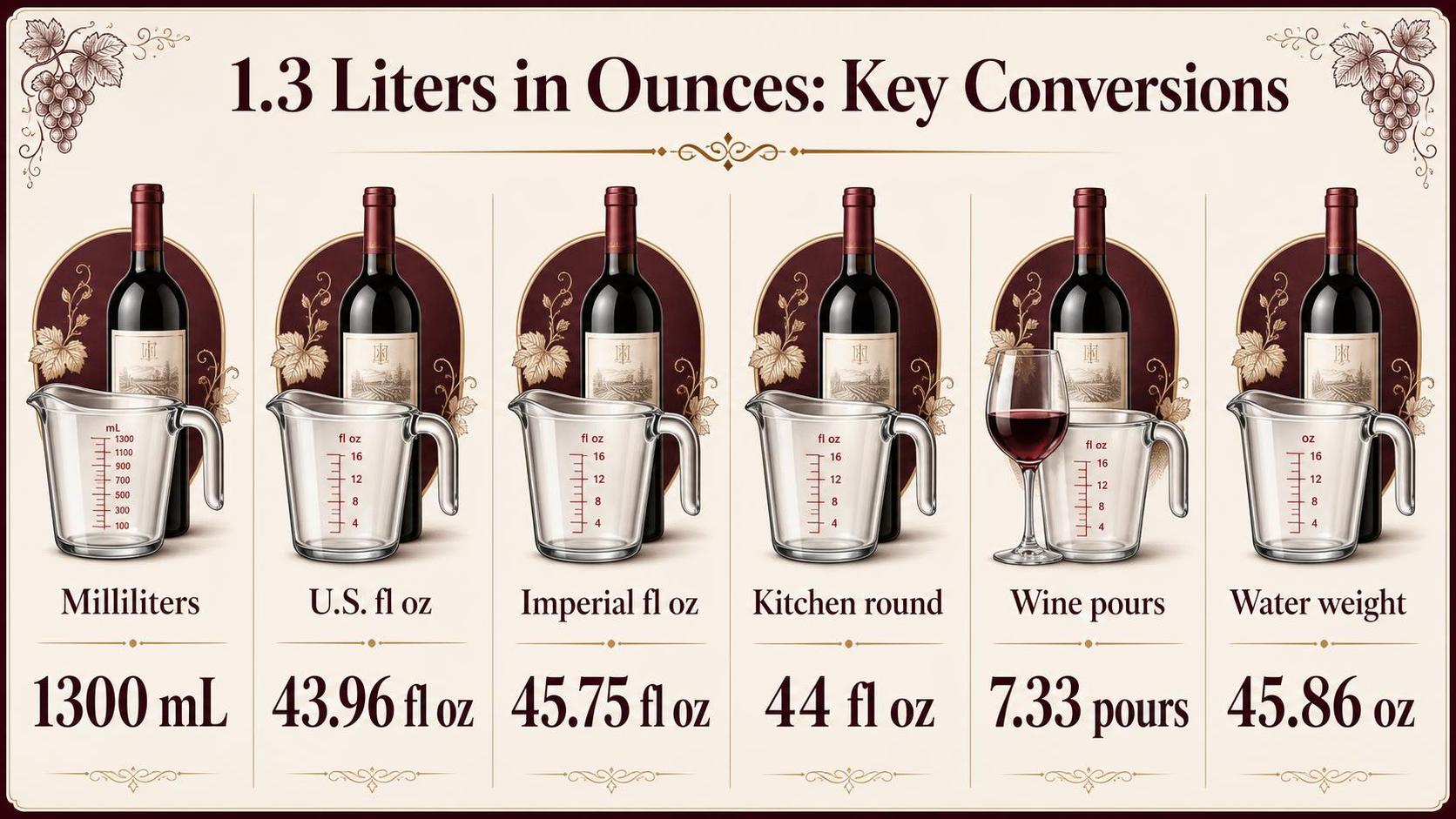 1.3 Liters in Ounces: Key Conversions — key facts at a glance
