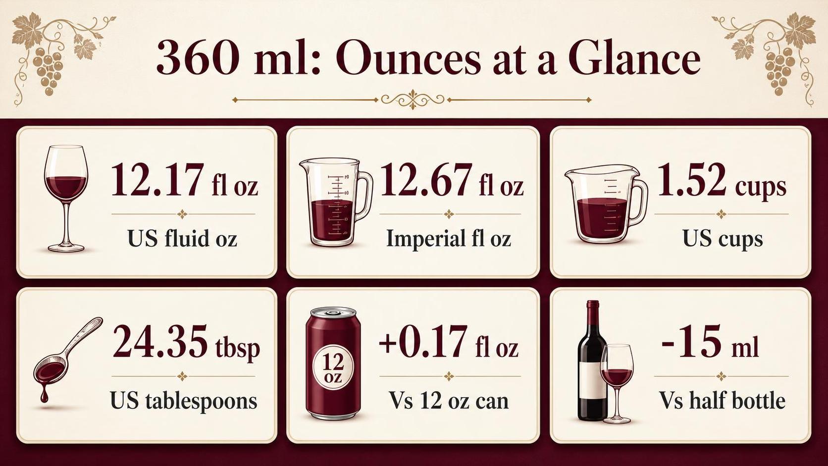 How Many Ounces Is 360 Ml? 1 360 ml: Ounces at a Glance — key facts at a glance