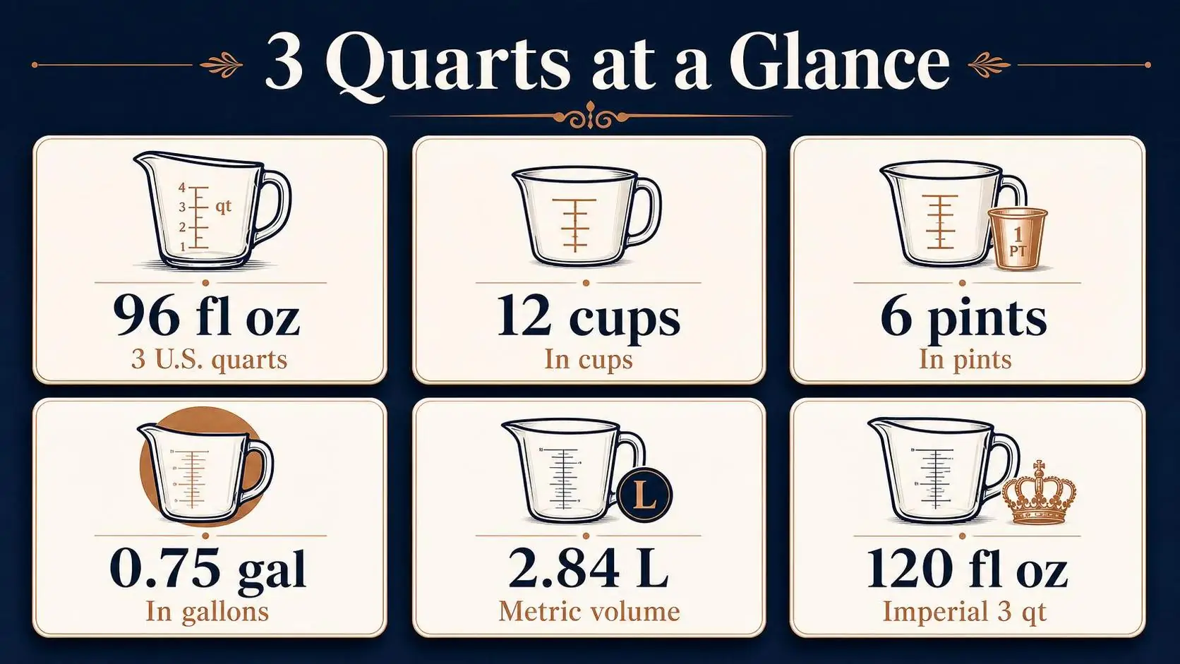 How Many Oz In 3 Quarts? 1 3 Quarts at a Glance — key facts at a glance