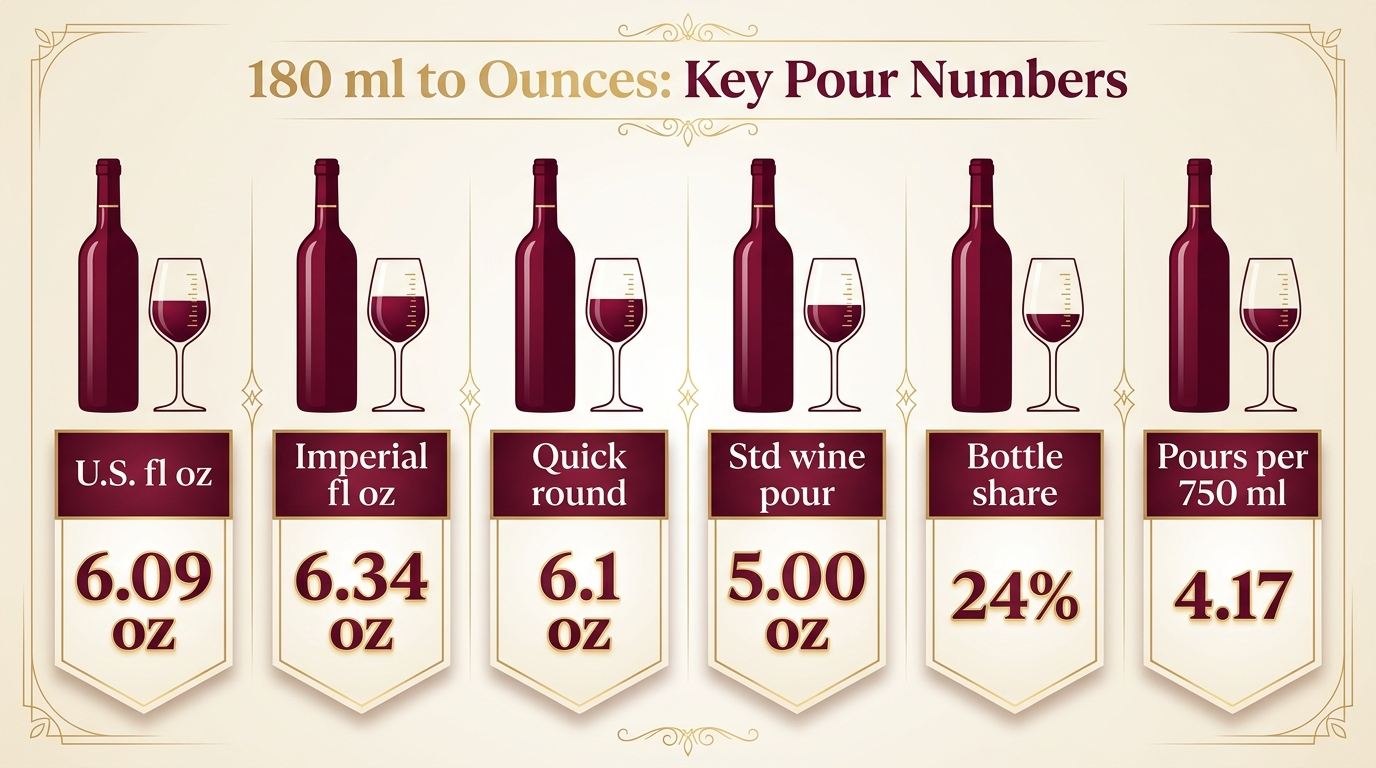 How Many Oz Is 180 Ml? 1 180 ml to Ounces: Key Pour Numbers — key facts at a glance