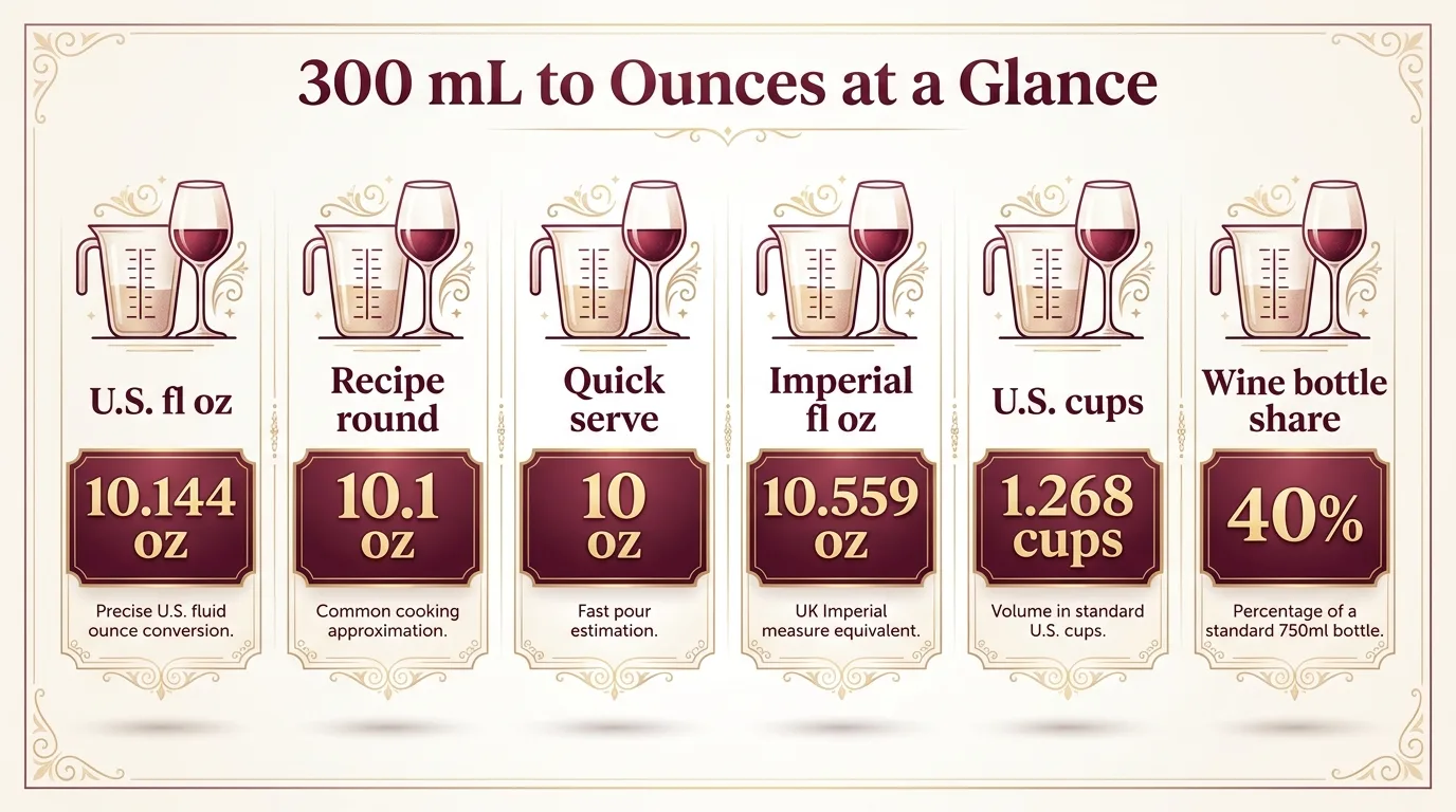 300 mL to Ounces at a Glance — key facts at a glance