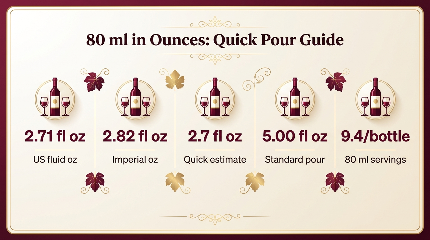 How Many Oz Is 80 Ml? 1 80 ml in Ounces: Quick Pour Guide — key facts at a glance