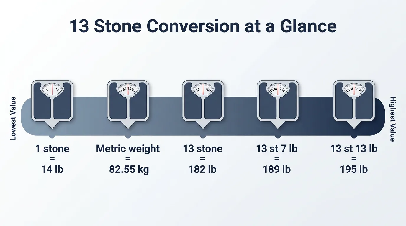 13 Stone Conversion at a Glance — key facts at a glance