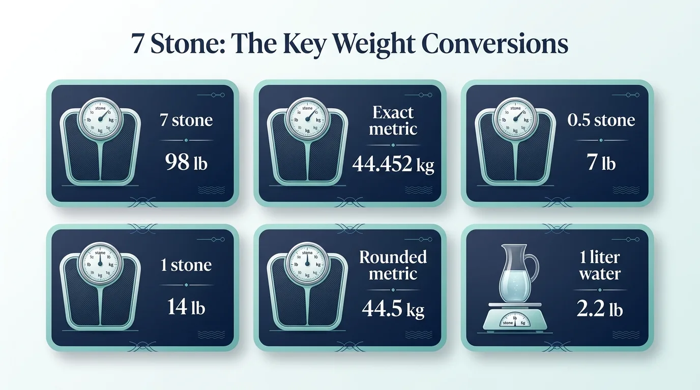 7 Stone: The Key Weight Conversions — key facts at a glance