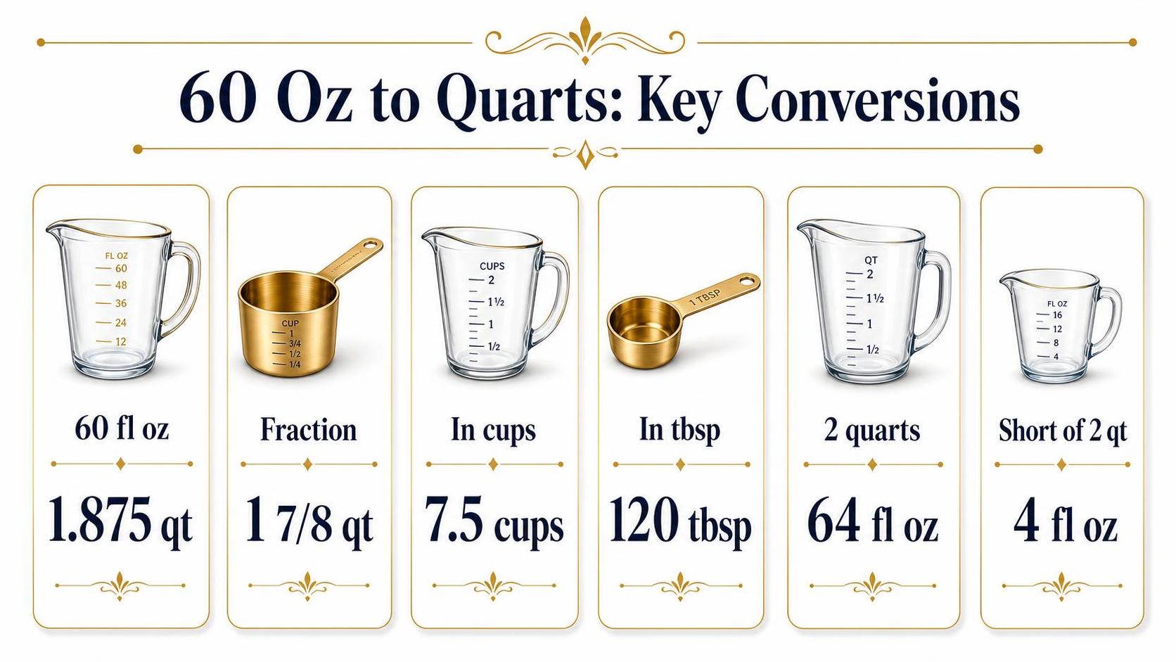 60 Oz to Quarts: Key Conversions — key facts at a glance